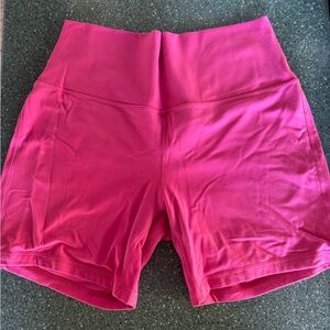 lululemon athletica High-Waisted Pink spandex 6” inseam EUC